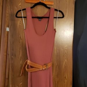 Racerback Belted Maxi Dress